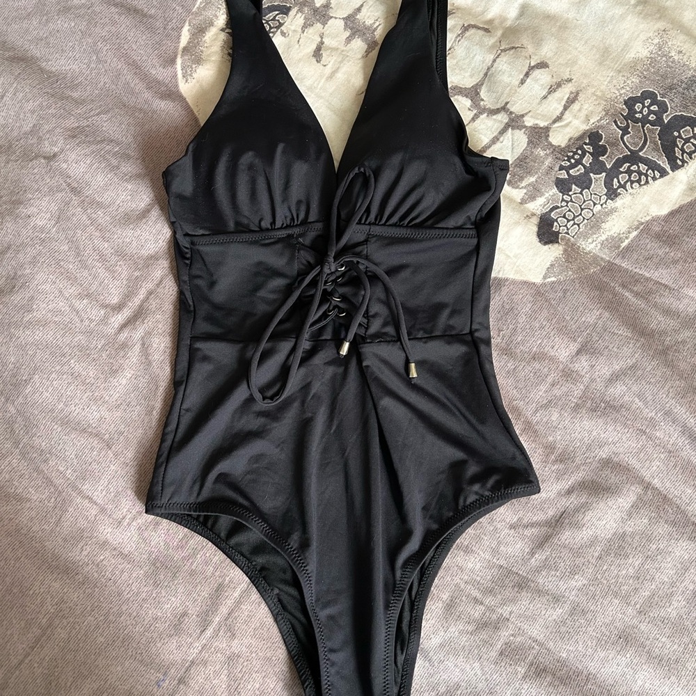 No Brand - Stylish Black Womens One Piece Swimsuit